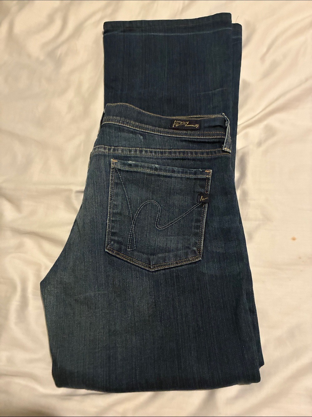 Citizens Of Humanity Dark Blue Boot Cut Jeans